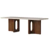 Audo Androgyne Tisch Lounge Table 120x45 Walnut Gestell Kunis Breccia Sand Tischplatte Fashion