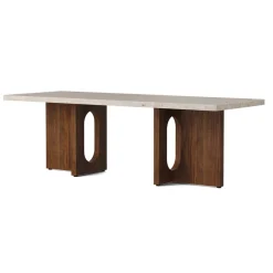 Audo Androgyne Tisch Lounge Table 120x45 Walnut Gestell Kunis Breccia Sand Tischplatte Fashion