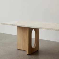 Audo Androgyne Tisch Lounge Table 120x45 cm Natural Oak Gestell Kunis Breccia Sand Tischplatte Online