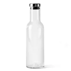 Audo Bottle Karaffe 1 L Clear/Steel Hot