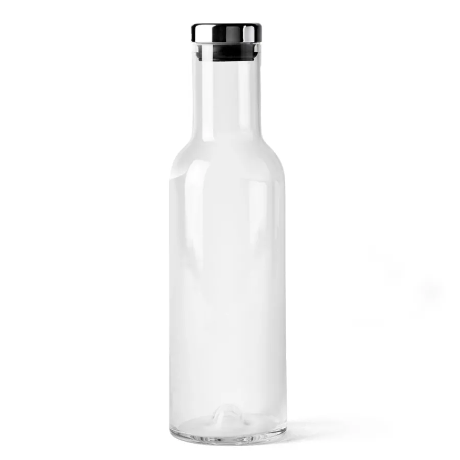 Audo Bottle Karaffe 1 L Clear/Steel Hot