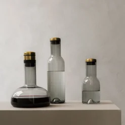Audo Bottle Karaffe 1 L Clear/Steel Hot