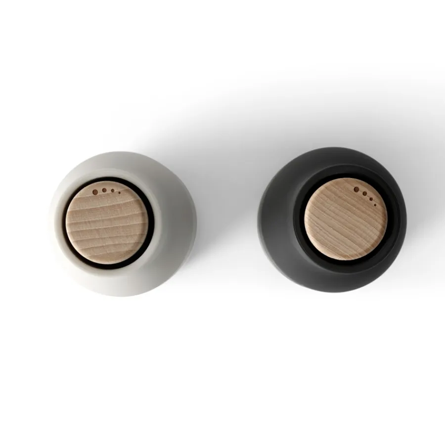 Audo Bottle Salz- & Pfeffermühle Ash/Carbon Beech 2er-Set New