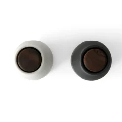 Audo Bottle Salz- & Pfeffermühle Ash/Carbon mit Walnussdeckel 2er-Set Discount