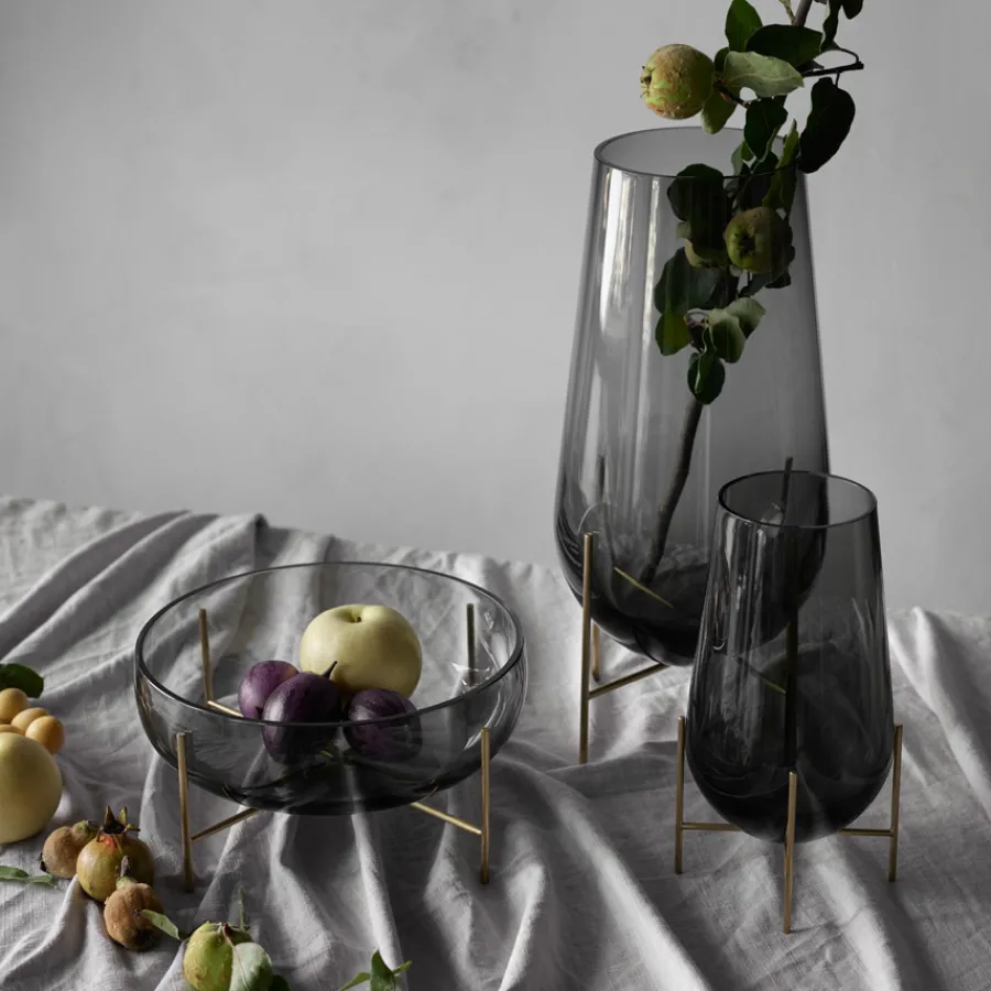 Audo Echasse Schale Smoke/Brushed Brass Clearance