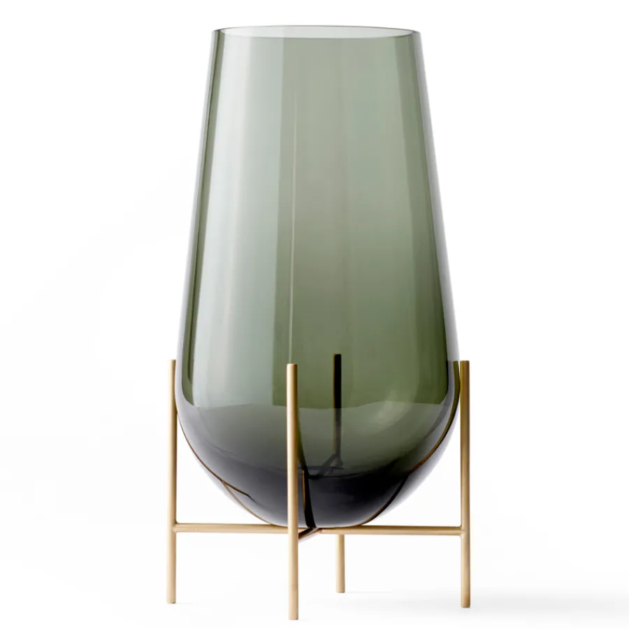 Audo Echasse Vase M Smoke/Brushed Brass Best