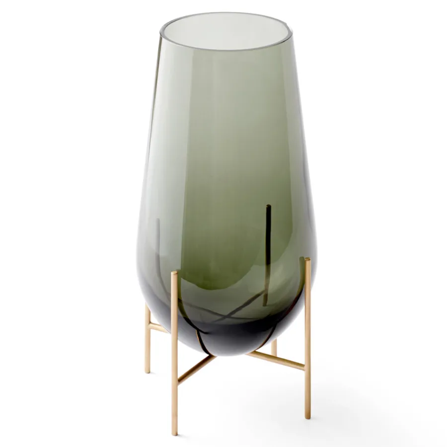 Audo Echasse Vase M Smoke/Brushed Brass Best