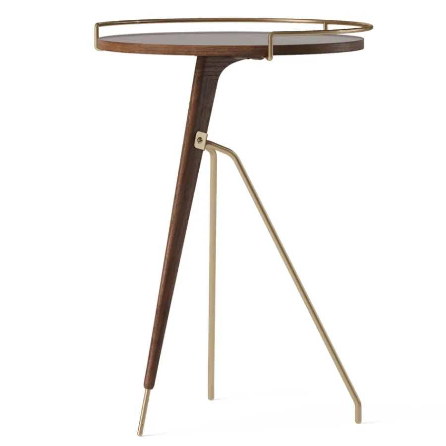Audo Umanoff Beistelltisch 60cm Tall Walnut/Brass Hot