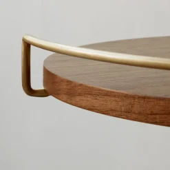 Audo Umanoff Beistelltisch 60cm Tall Walnut/Brass Hot