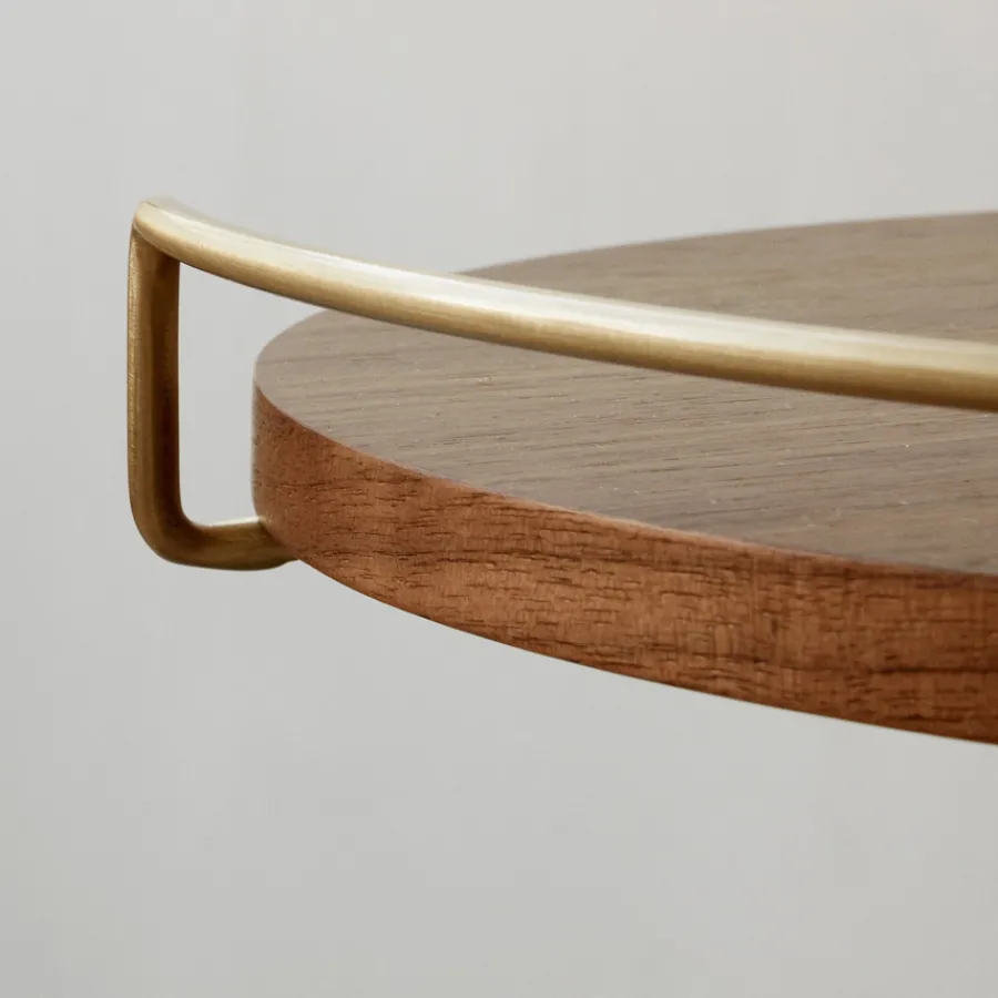 Audo Umanoff Beistelltisch 60cm Tall Walnut/Brass Hot