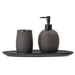 Bloomingville Badezimmer-Accessoires Grey 3-teilig Online