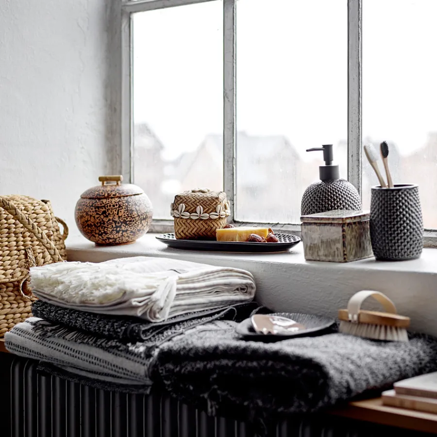 Bloomingville Badezimmer-Accessoires Grey 3-teilig Online