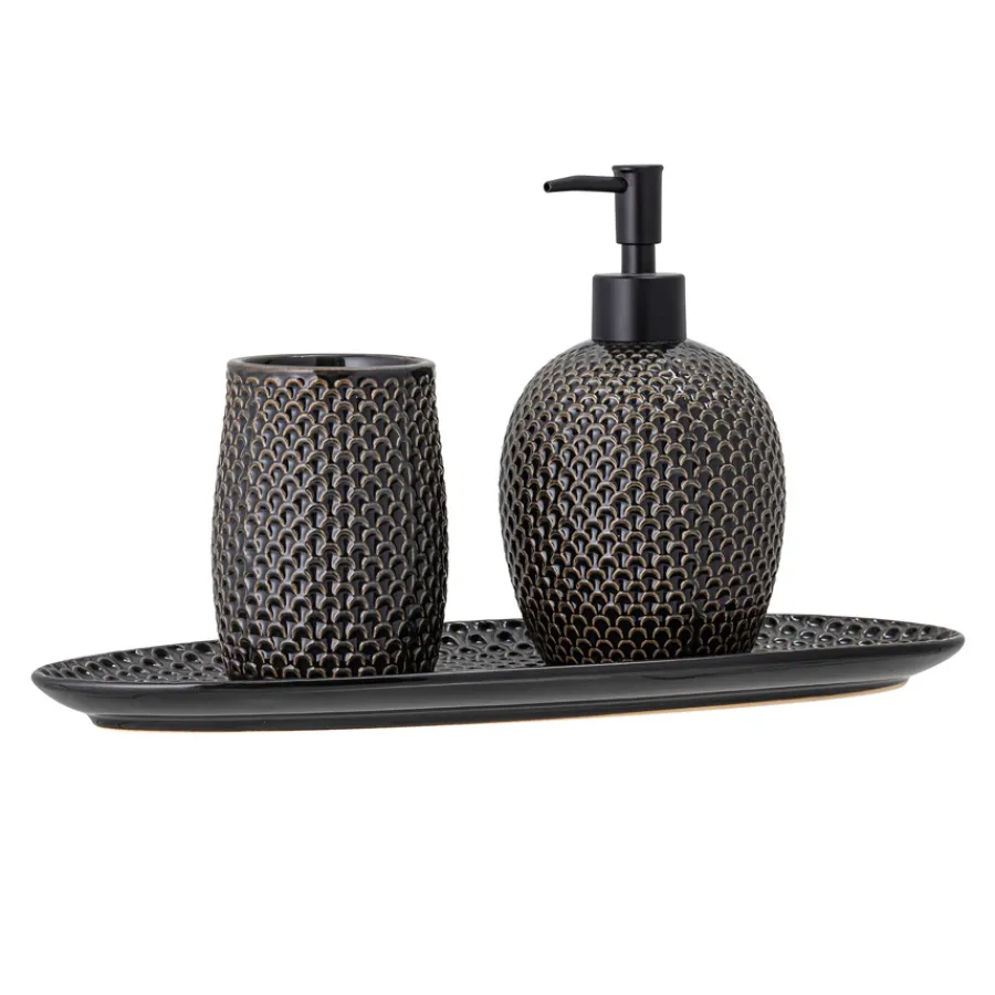 Bloomingville Badezimmer-Accessoires Grey 3-teilig Online