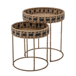 Bloomingville Beistelltisch Nore Brown 2er-Set Hot