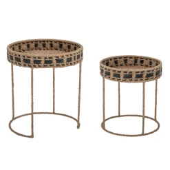 Bloomingville Beistelltisch Nore Brown 2er-Set Hot