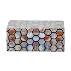 Bloomingville Box mit Deckel Domino Braun Harz Best