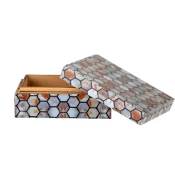 Bloomingville Box mit Deckel Domino Braun Harz Best