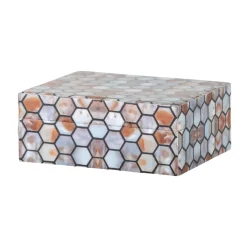 Bloomingville Box mit Deckel Domino Braun Harz Best