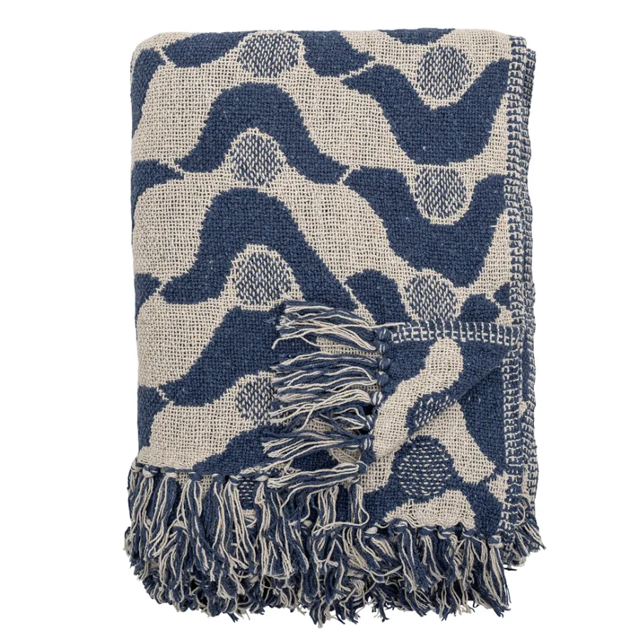 Bloomingville Decke Santena Blau Online