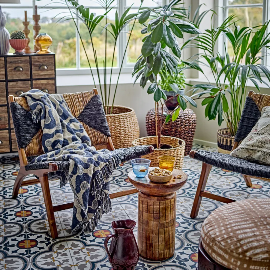 Bloomingville Decke Santena Blau Online