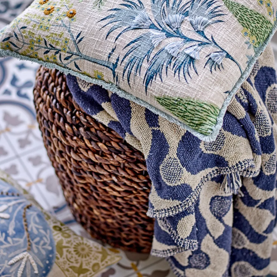 Bloomingville Decke Santena Blau Online