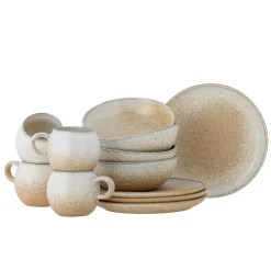 Bloomingville Frühstück-Set Paula Natur 12-teilig Outlet