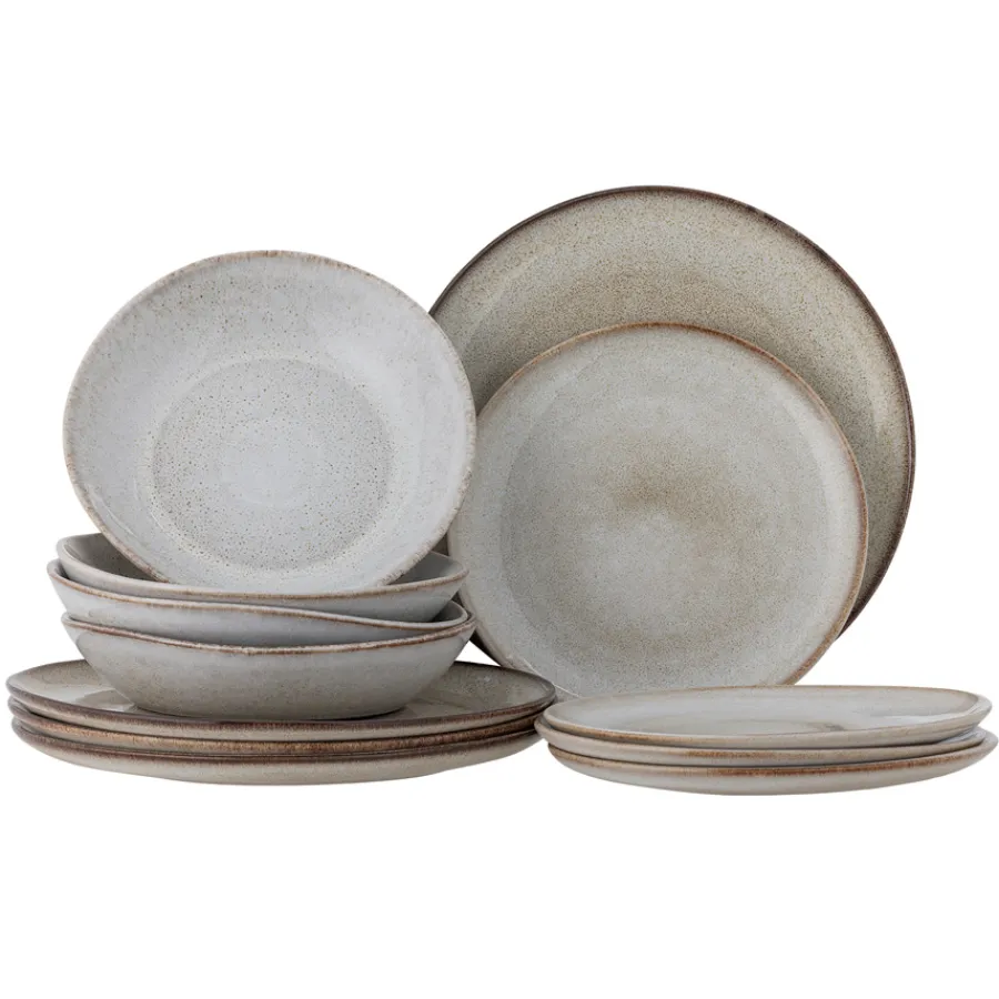 Bloomingville Geschirrset Sandrine Natur 12-teilig Best