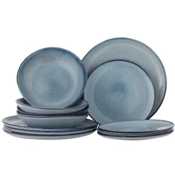 Bloomingville Geschirrset Sandrine Blue 12-teilig Fashion