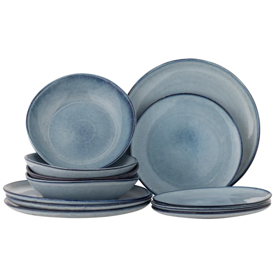 Bloomingville Geschirrset Sandrine Blue 12-teilig Fashion