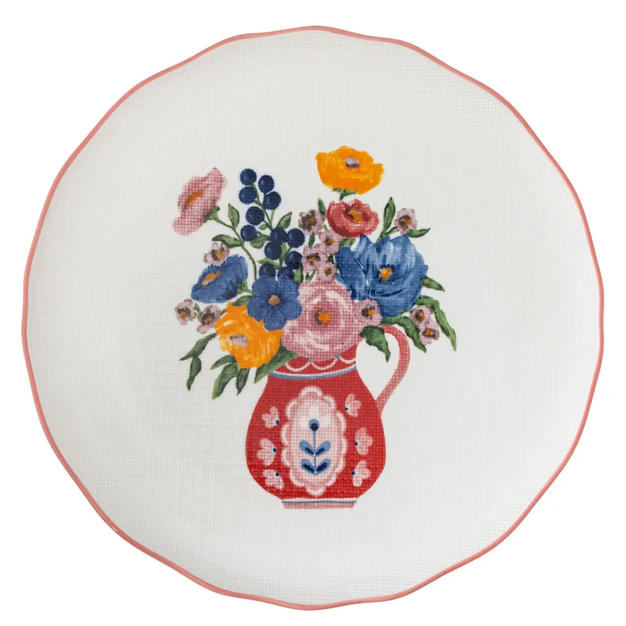 Bloomingville Kuchenteller mit Fuß Dorothy Rose 28 cm New