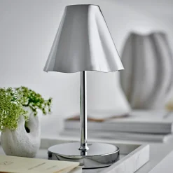Bloomingville Lampe tragbar & wiederaufladbar Lianna Silber Outlet