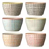 Bloomingville Schale Carla gemustert 6er-Set Outlet