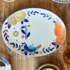 Bloomingville Servierplatte Lynna Blue Online