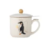 Bloomingville Tasse mit Deckel und Teesieb Valentin Gold Discount