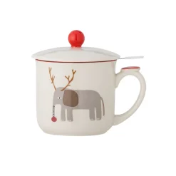 Bloomingville Tasse mit Deckel und Teesieb Valentin Rot Discount