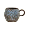 Bloomingville Tasse Paula Blue gesprenkelt New