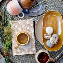 Bloomingville Tasse Paula Blue gesprenkelt New