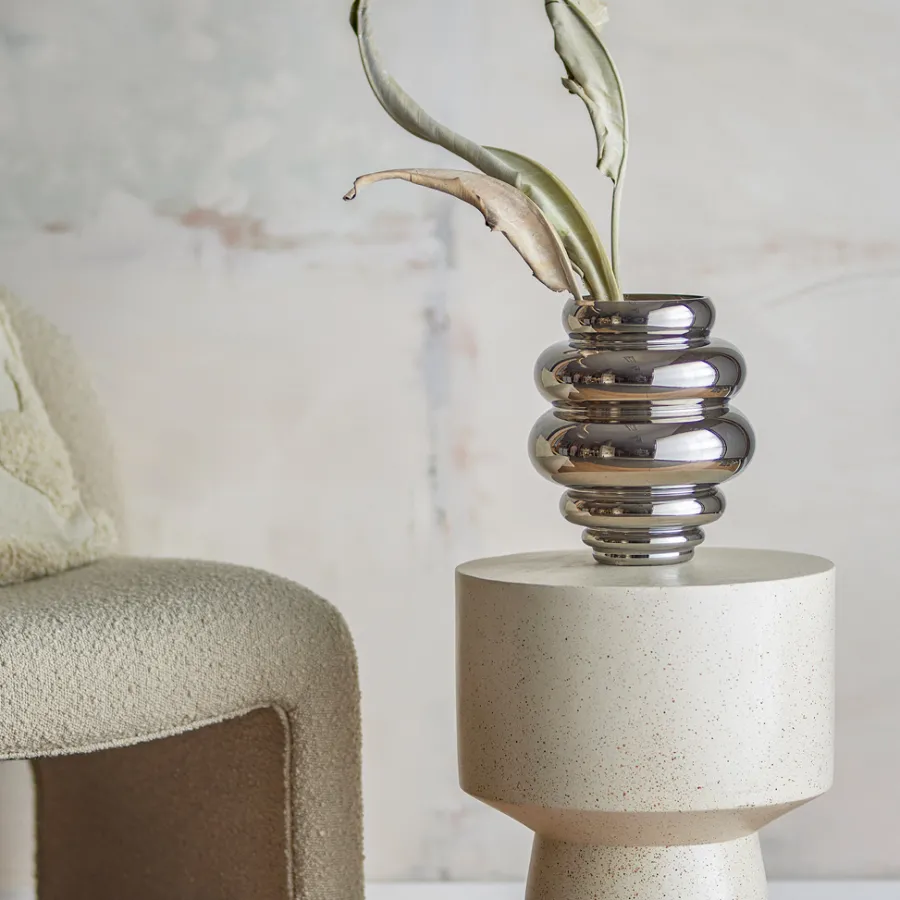 Bloomingville Vase Zorya Silber Discount