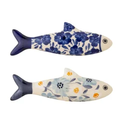 Bloomingville Wanddekoration Fisch Dunne Blau 2er-Set Online