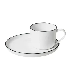 Broste Copenhagen Tasse mit Untertasse Salt S New