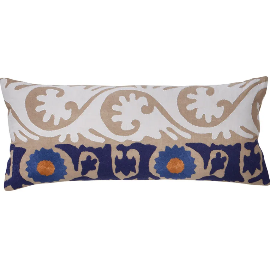 Bungalow Denmark Kissenhülle 30x70cm bestickt Noha Indigo Online