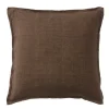 Bungalow Denmark Kissenhülle 50x50cm Leinen Chocolate New