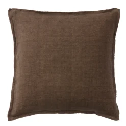 Bungalow Denmark Kissenhülle 50x50cm Leinen Chocolate New