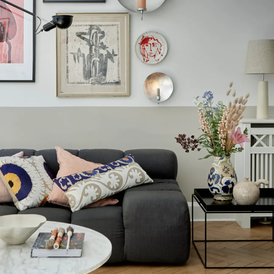 Bungalow Denmark Kissenhülle 30x70cm bestickt Noha Indigo Online