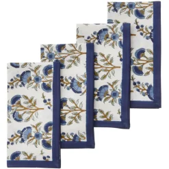 Bungalow Denmark Stoffserviette 45x45cm Calla Indigo 4er-Set Online