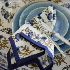 Bungalow Denmark Stoffserviette 45x45cm Calla Indigo 4er-Set Online