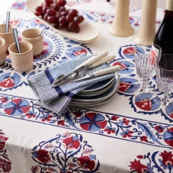 Bungalow Denmark Stoffserviette 45x45cm Rosette Indigo 4er-Set Sale