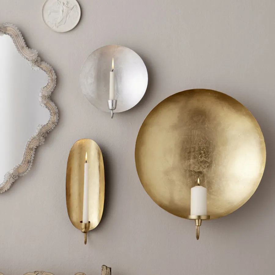 Bungalow Denmark Wandlicht Kerzenhalter Golden Round Sale