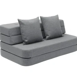 by KlipKlap KK 3 fold Sofa 120 cm Blue Grey/Grey New