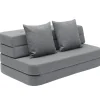by KlipKlap KK 3 fold Sofa XL soft 140 cm Blue Grey/Grey Online